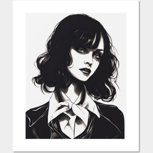 Gothic Girl Illustration Posters and Art